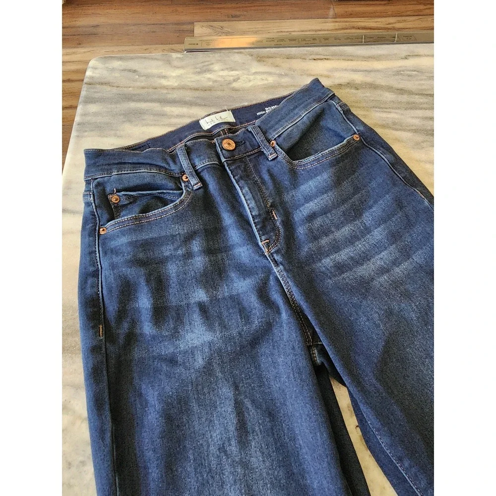 Nicole Miller New York Soho High Rise Bootcut Jeans Dark Wash Blue Size 6
